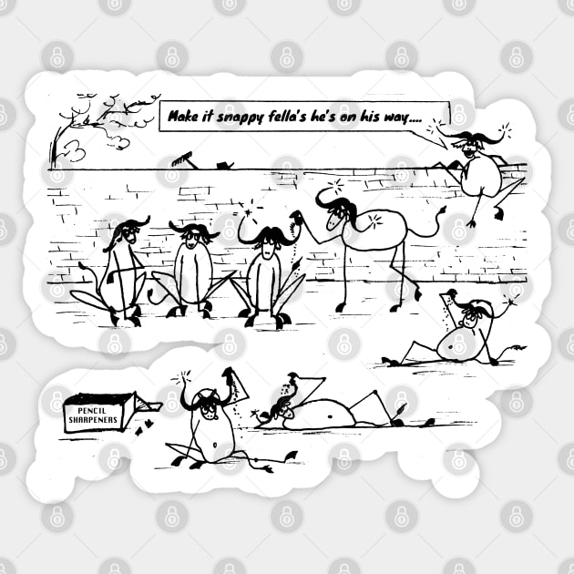 Zoo Humour - Cartoon 0009 - transparent Sticker by Heatherian